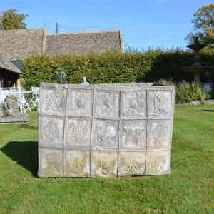 A Carolean lead cistern dated 1677