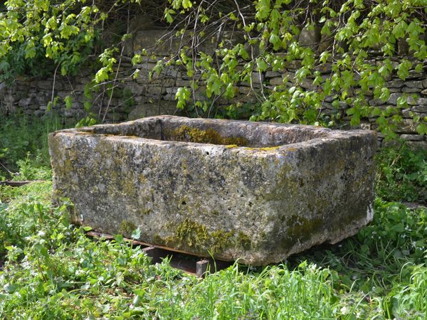 An 18th century large stone trough