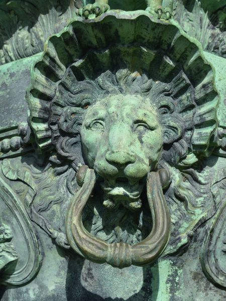 A bronze 'Versailles' garden vase with sphinxes 