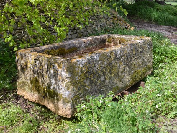 An 18th century large stone trough