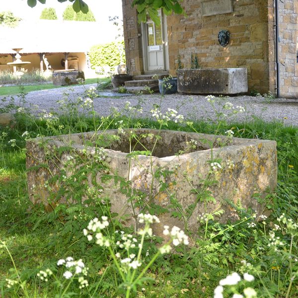 An 18th century large stone trough