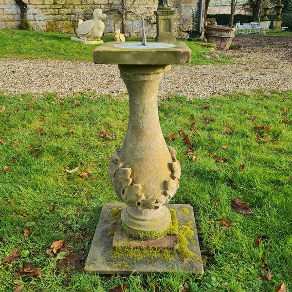 An early 20th century sandstone sundial