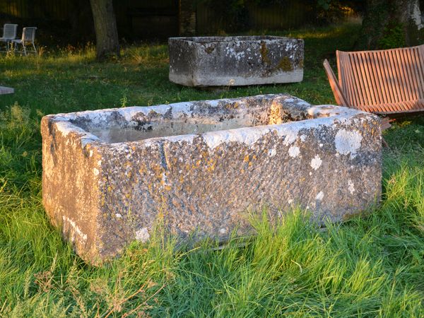 A large 18th century stone trough