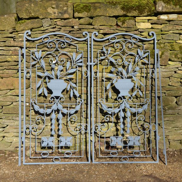 A pair of decorative garden gates
