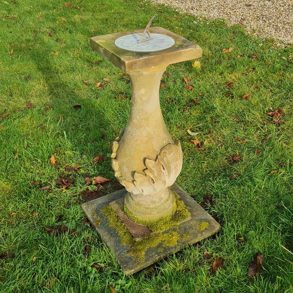 An early 20th century sandstone sundial