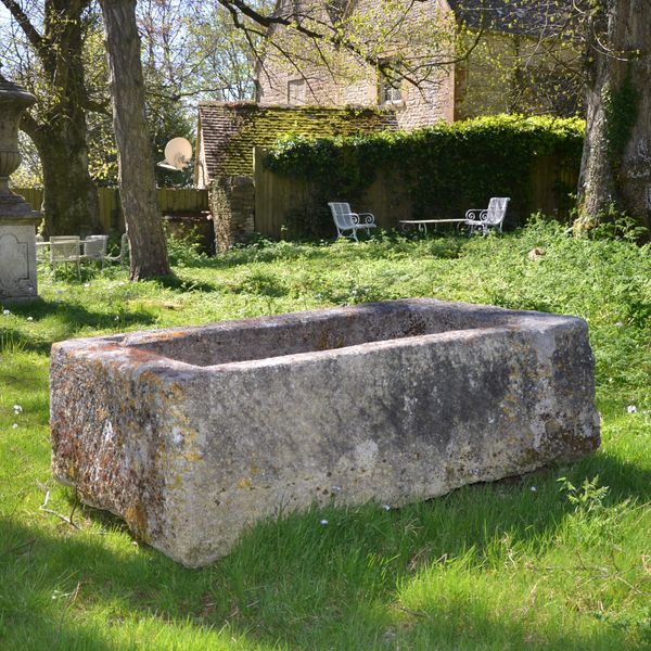 An 18th century large stone trough