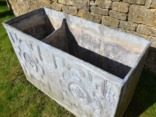 An 18th century lead cistern dated 1771