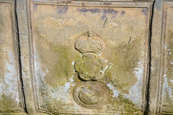 A Carolean lead cistern dated 1677