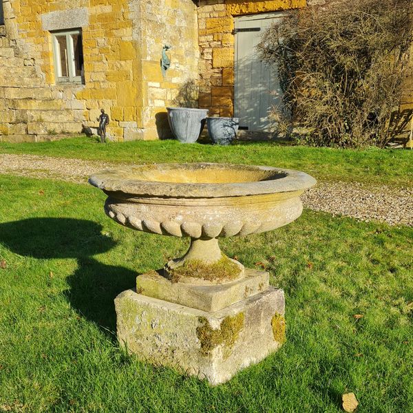 A Cotswold Stone tazza planter