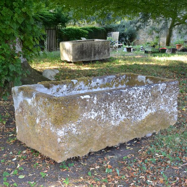 An 18th century large stone trough