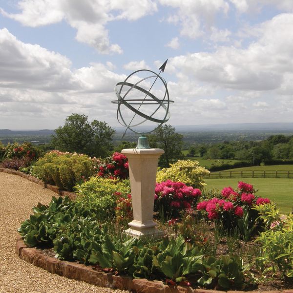 The Inverted Sundial Pedestal with Greenwich Armillary Sphere