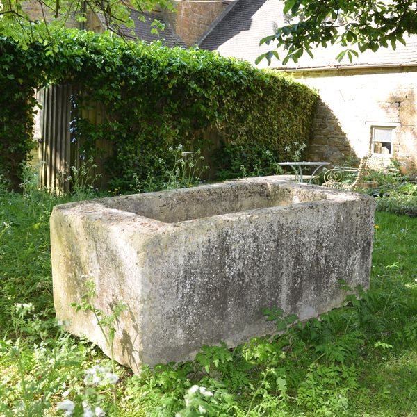 An 18th century large stone trough