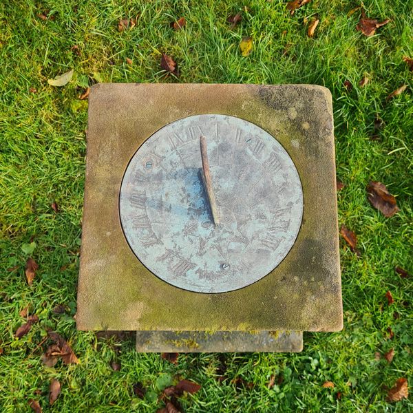 An early 20th century sandstone sundial