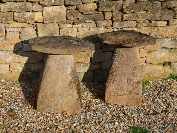 A pair of Ham stone staddlestones