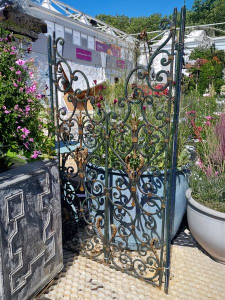 A pair of continental forged iron gates