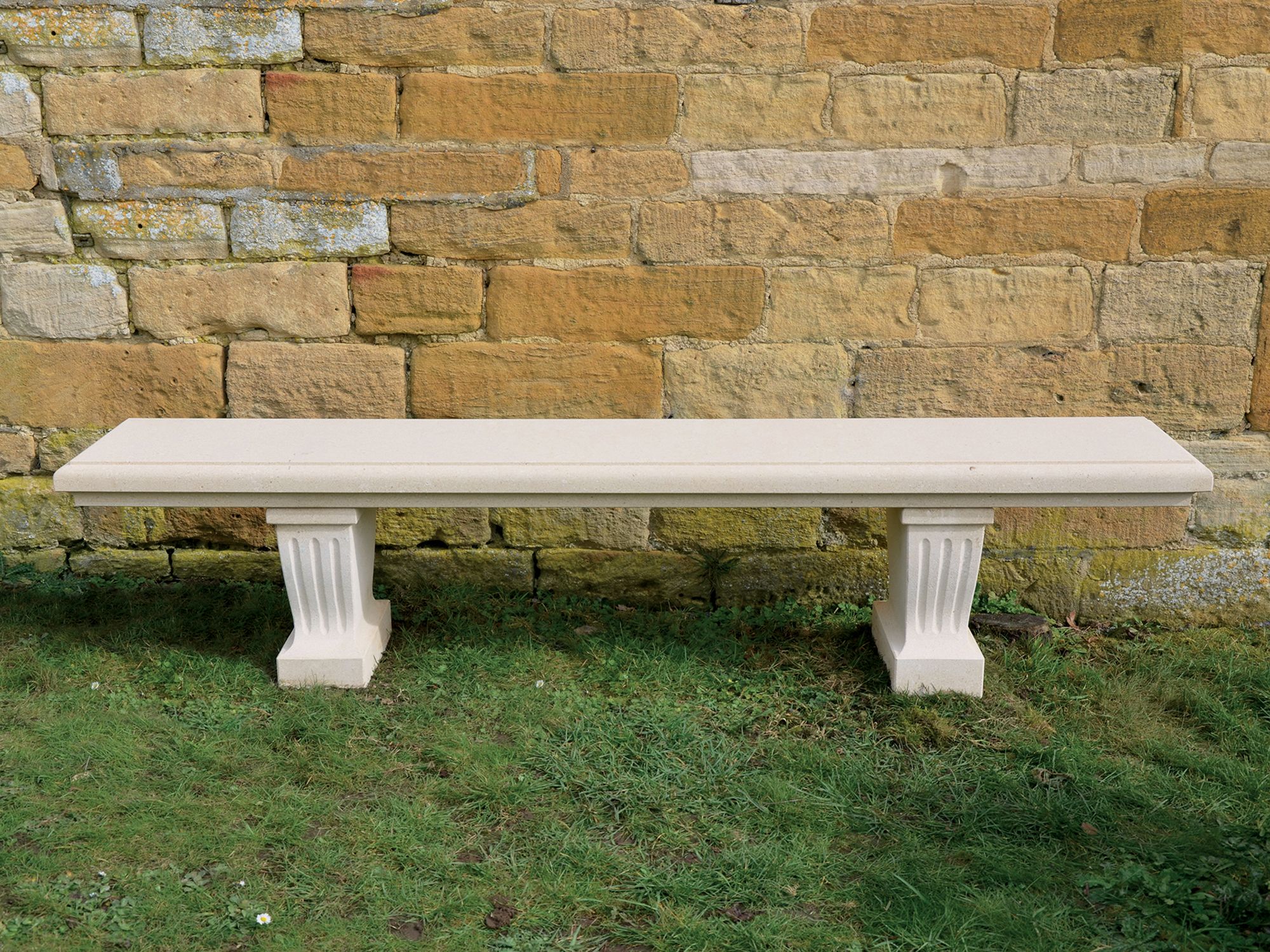 The Classic Straight Stone Bench - Large - ARCHITECTURAL HERITAGE