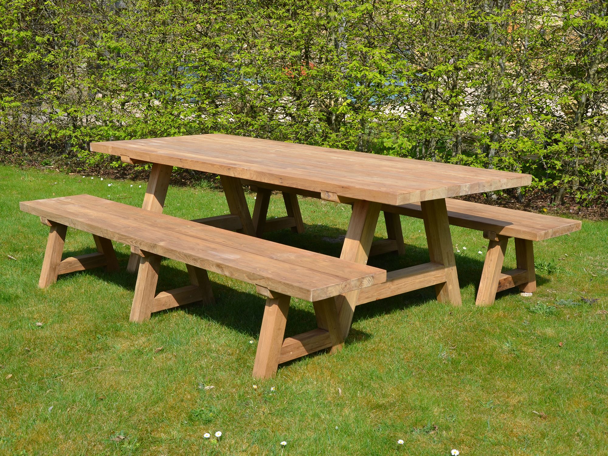 The Wooden Garden Table And Benches Set Architectural Heritage