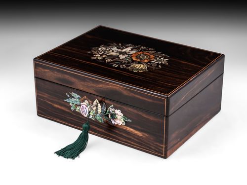 Antique Coromandel Sewing Box