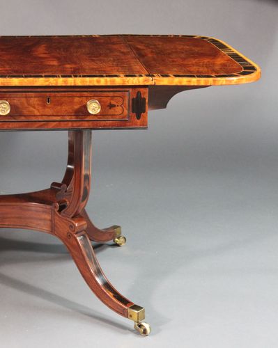 Regency pair of card tables with matching sofa table