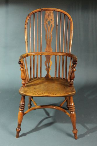 Pair of Yew Wood Windsor Chairs