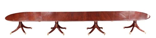 George III four pedestal dining table