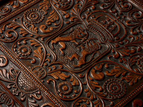 A Rare Sri-Lankan/Portuguese Rosewood Games box; Late 16th/early 17th Century