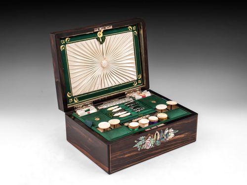 Antique Coromandel Sewing Box