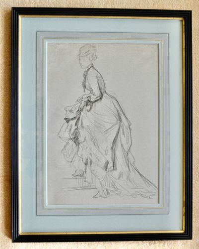 19th Century French School - Showing and Ankle - drawing