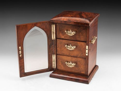 Walnut Jewellery Cabinet