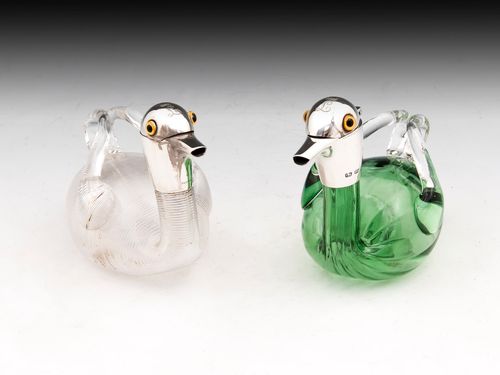 Antique Duck Liqueur Decanters
