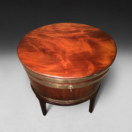George III period Oval Mahogany Wine Cooler