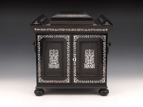 Ebony Sewing Jewellery Writing Cabinet