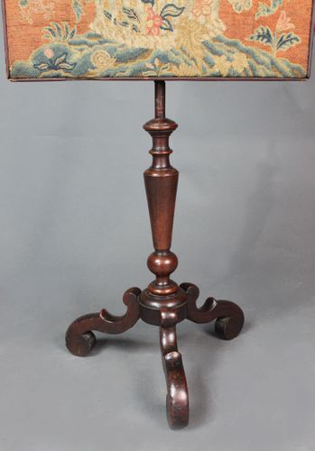 Queen Anne Walnut Fire Screen