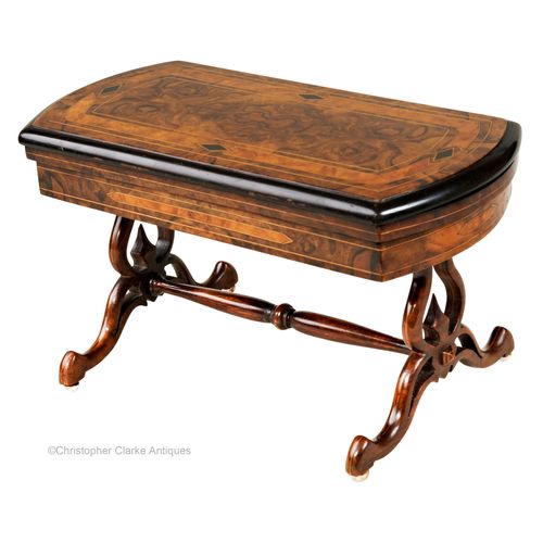Victorian, Miniature Walnut Games Table