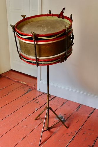 Antique Hawkes & Son Drum on Stand
