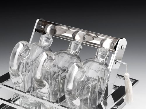 Art Deco Jacques Adnet Chromium Tantalus