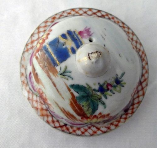 Chinese 18th Century Famille Rose Valentine Pattern Tea Pot