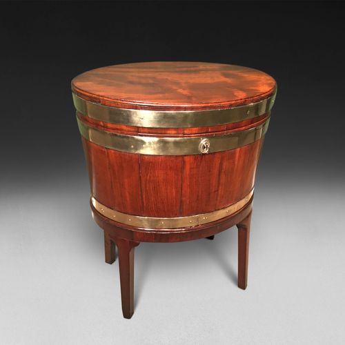 George III period Oval Mahogany Wine Cooler