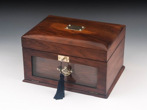 Glazed Walnut Jewellery Box