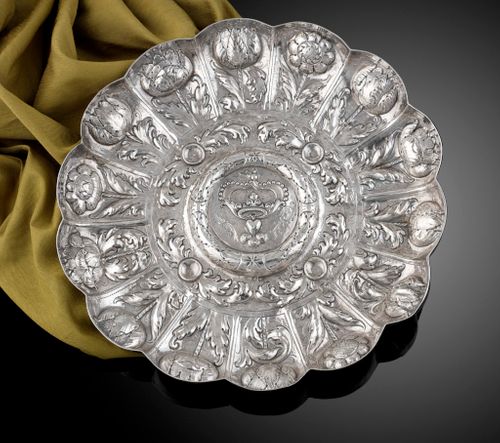 A Portuguese Silver salver c.1700