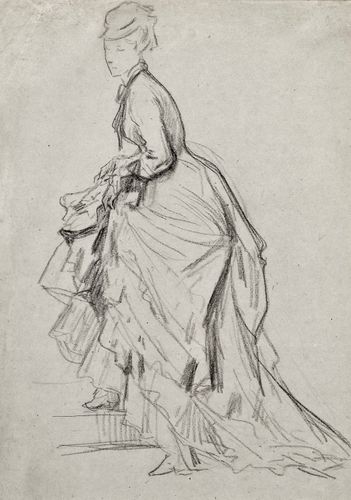 19th Century French School - Showing and Ankle - drawing