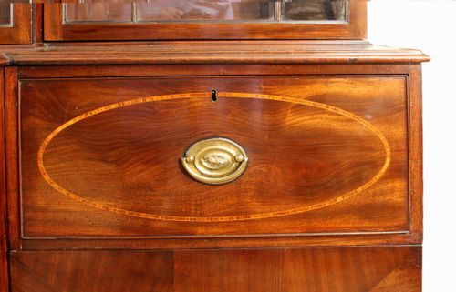 Georgian mahogany breakfront bookcase