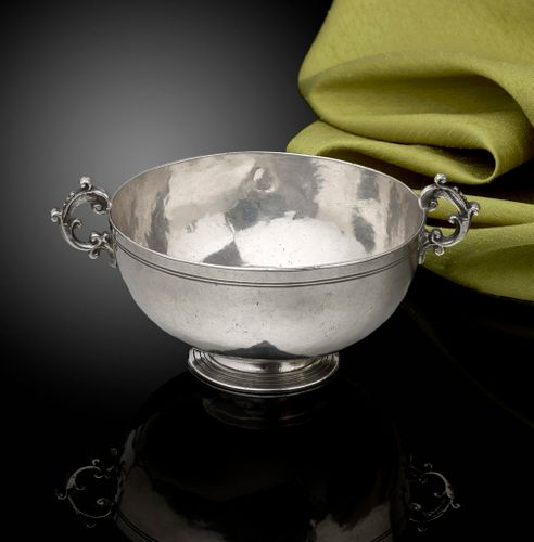 A Fine and Rare low footed Silver Bowl, Trapani, Sicily C.1690