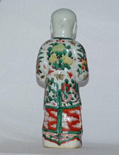 Kangxi / Yongzheng Export Ware Wucai Figure of a Standing Boy