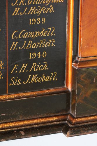Antique Freemasonry Panelled List of Past Grands