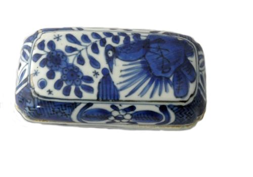 Ming c1610 - Wanli - Kraak Blue and White Porcelain Betel Nut Box