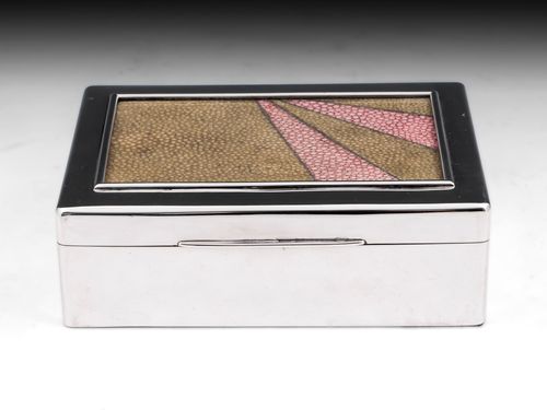 Sterling Silver Shagreen Cigar Box
