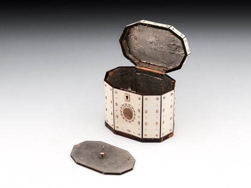 Ivory and Gold Tea Caddy