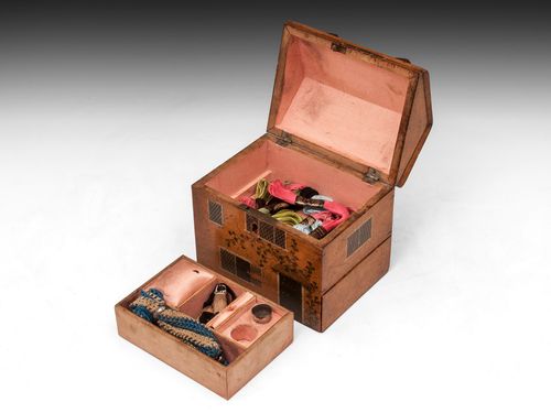 Folk House Sewing Box