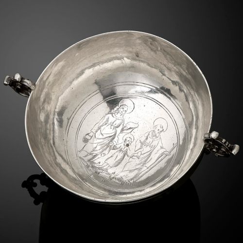 A Fine and Rare low footed Silver Bowl, Trapani, Sicily C.1690